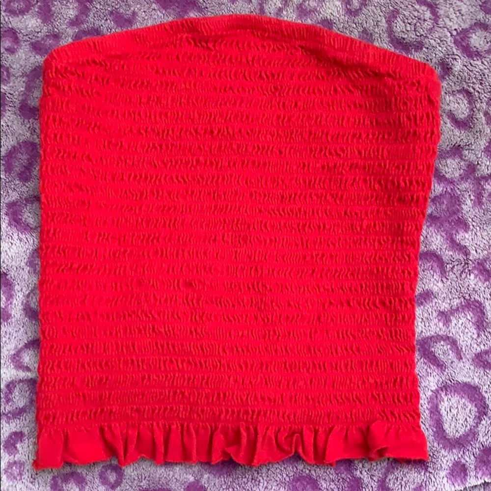 Garage Red Tube Top